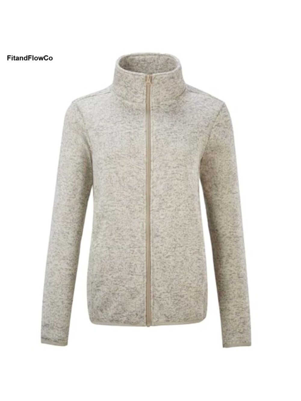 Long Sleeve Sweater Fleece Zip Up Jacket with Pockets